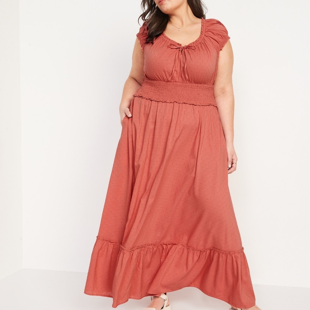Old Navy Puff Sleeve Midi Dress